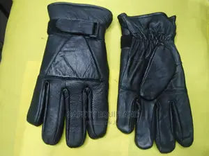 Black Leather Gloves