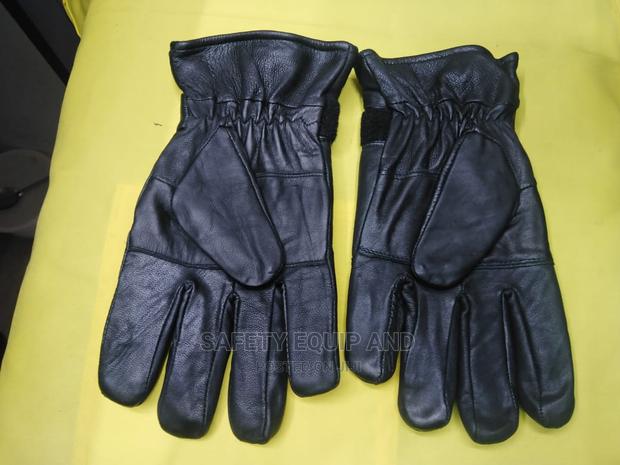 Black/Leather Rider Gloves Available