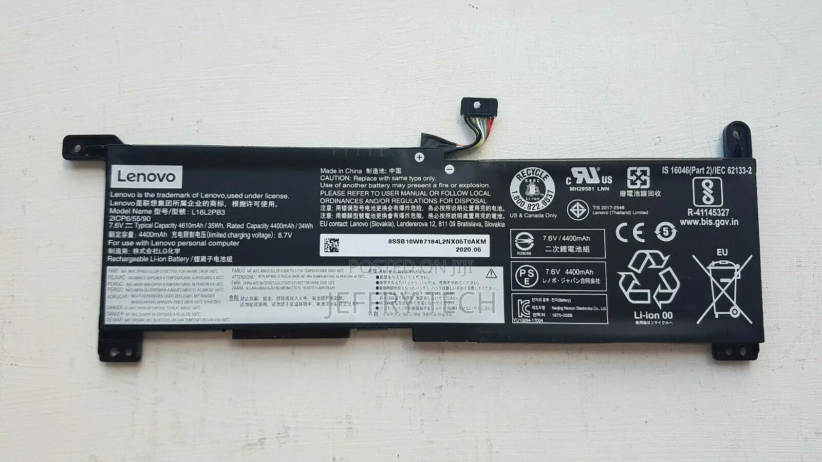 Lenovo Ideapad Slim 1-11ast-05 81vr Battery L16l2pb3 7.6V Sb
