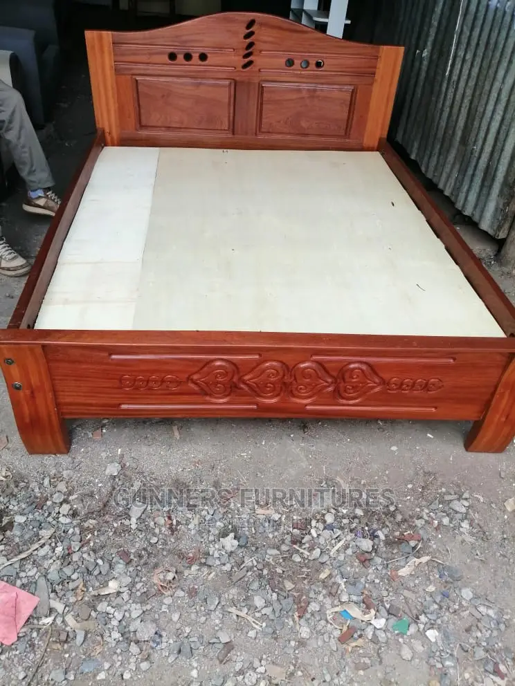 Mahogany Bed 5 by 6. in Nairobi Central Furniture, Gunners Furnitures