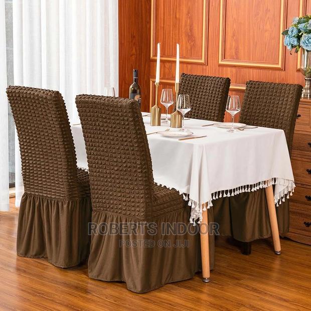 Brown Turkish Dining Sofa Cover - main view