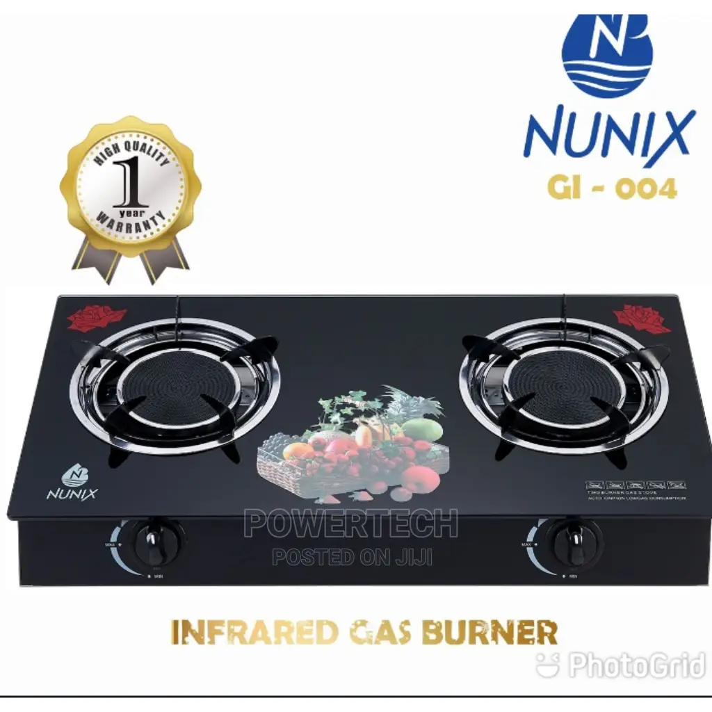 Nunix Infrared Gas Cooker 2 Burner