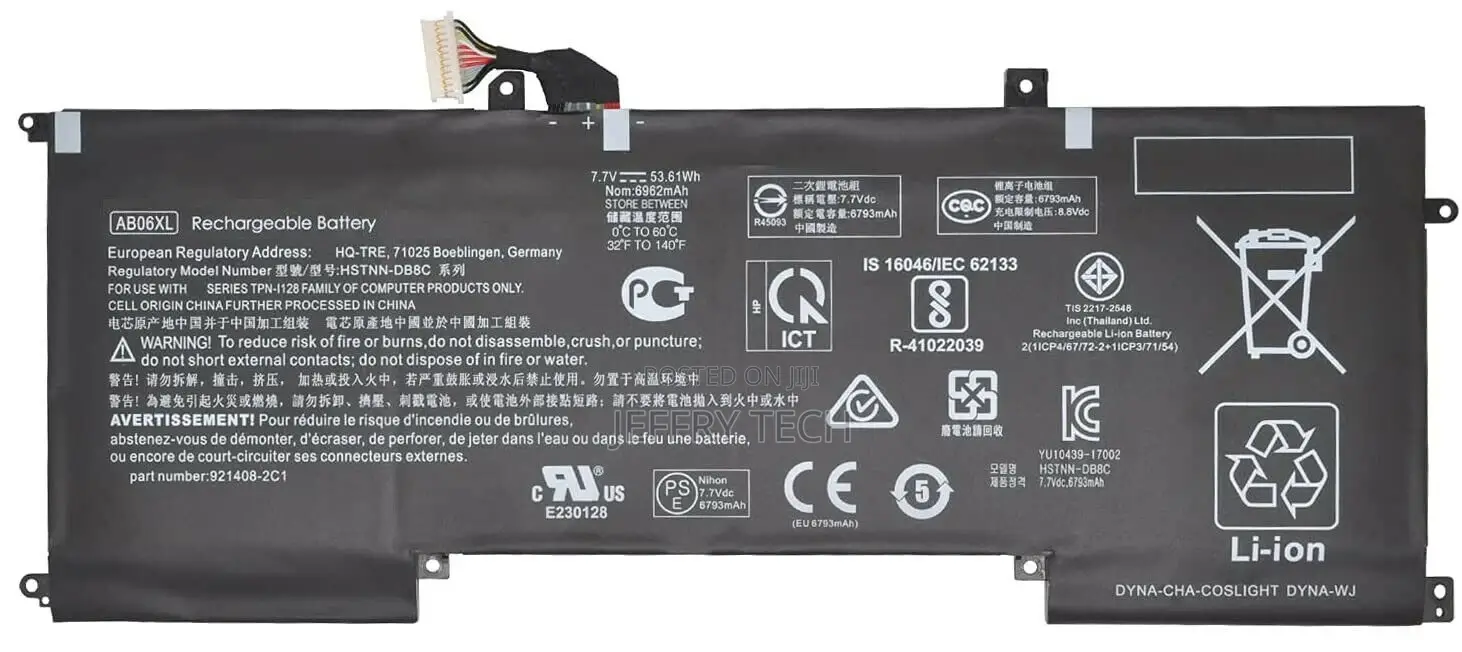 AB06XL 921438-855 Battery for HP Envy 13-Ad Series 53wh 9214