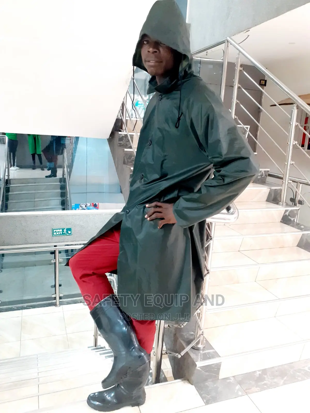 Jungle Green Navy Blue Raincoats Available