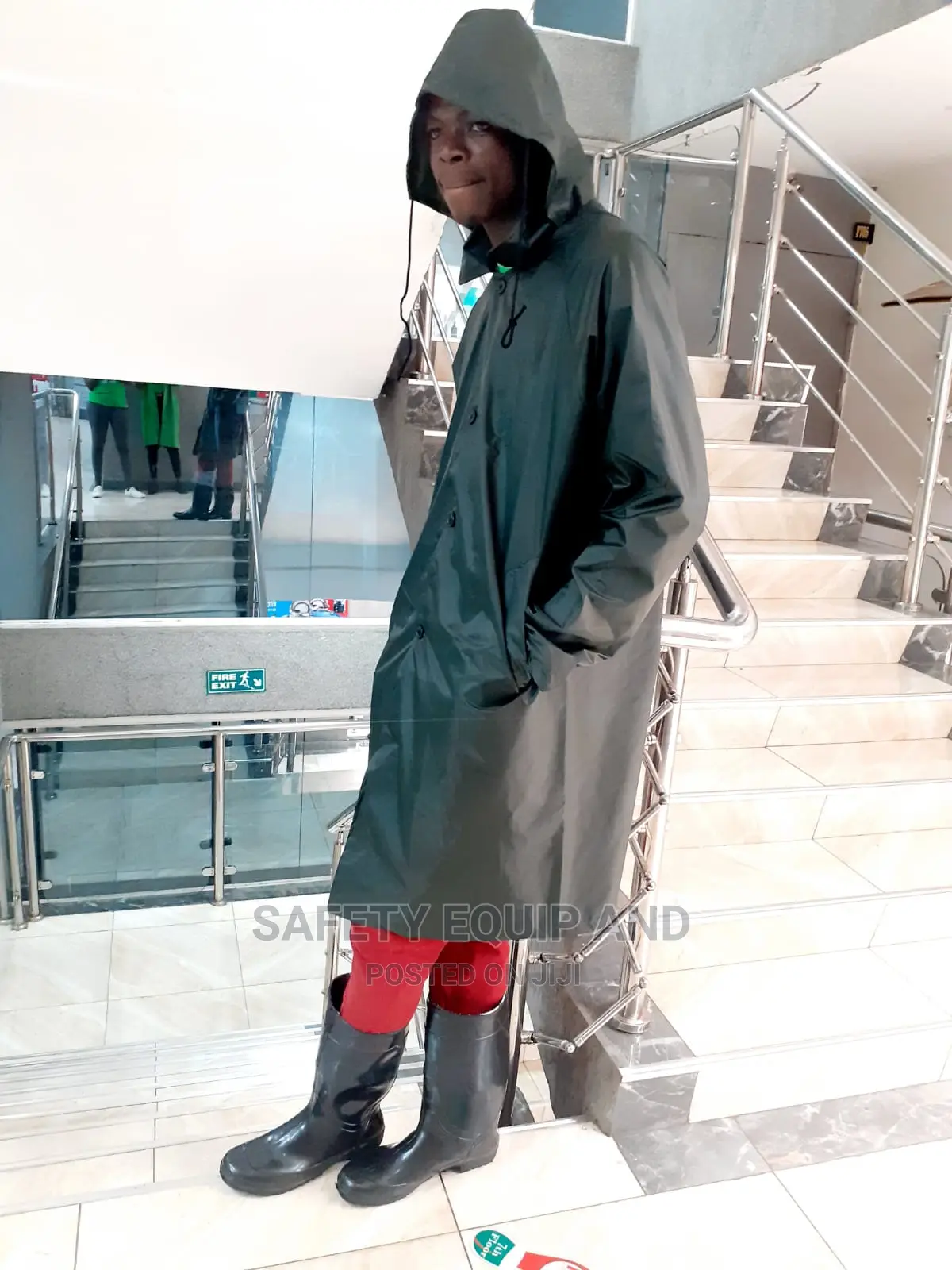 Jungle Green Navy Blue Raincoats Available