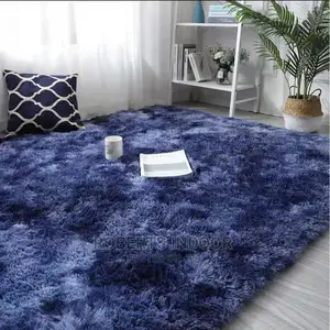 Blue 7*8 Soft Fluffy Carpet