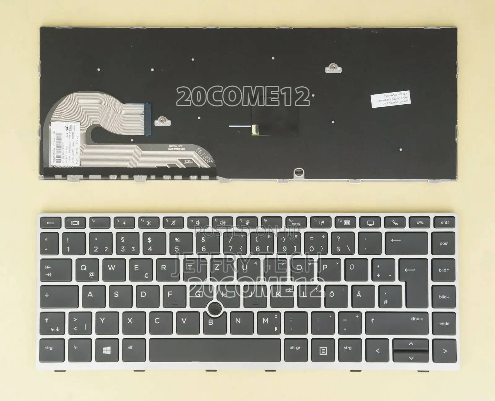 HP Elitebook 840 G5 846 G5 840 G6 Keyboard No Backlit
