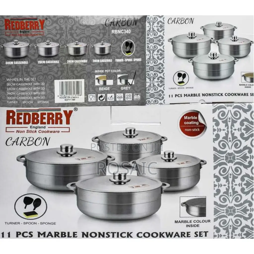 11 Pcs Marble Non Stick Cookware