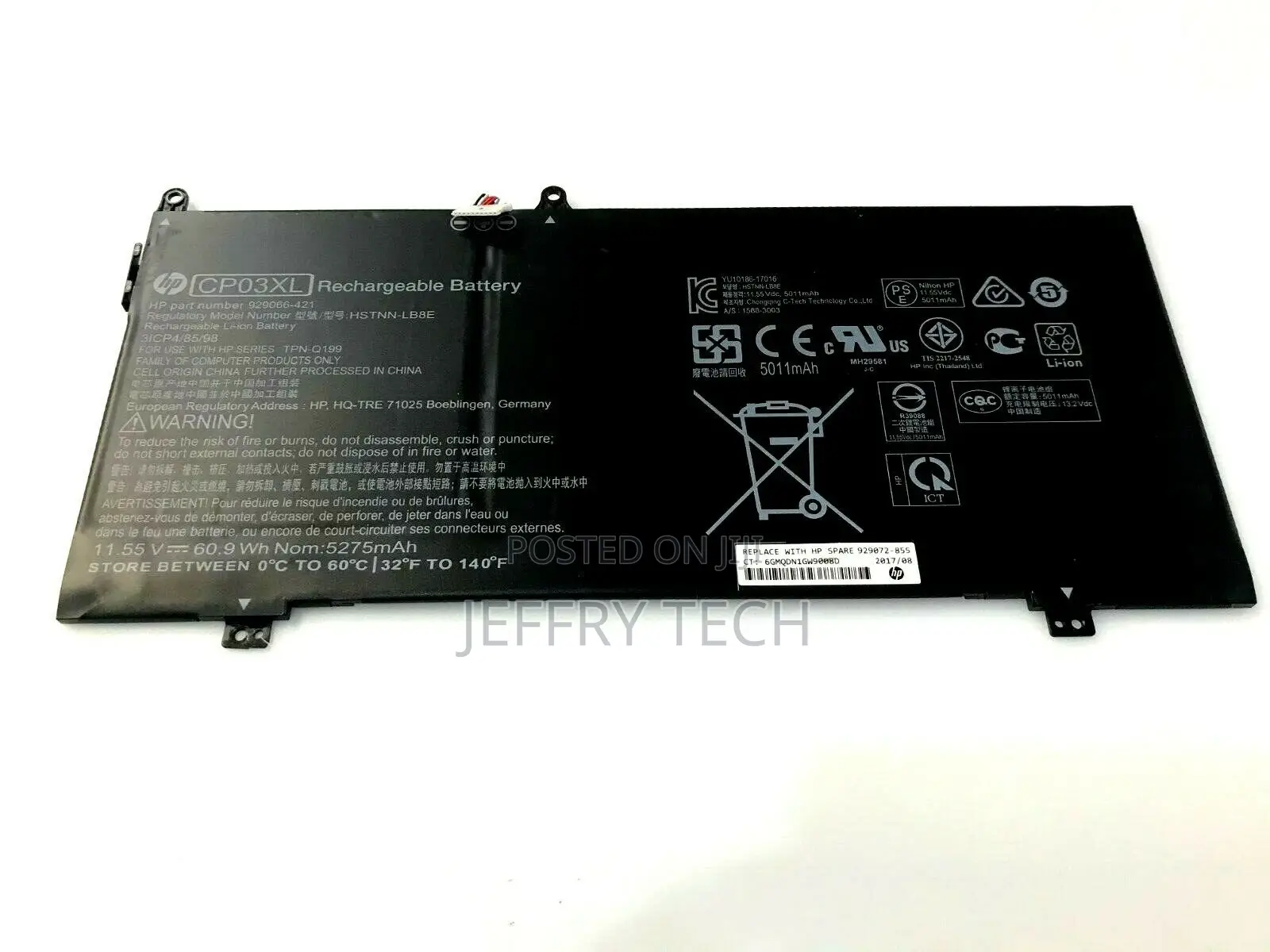 Genuine CP03XL Battery Fr HP Spectre X360 13 X360 13-Ae000 1