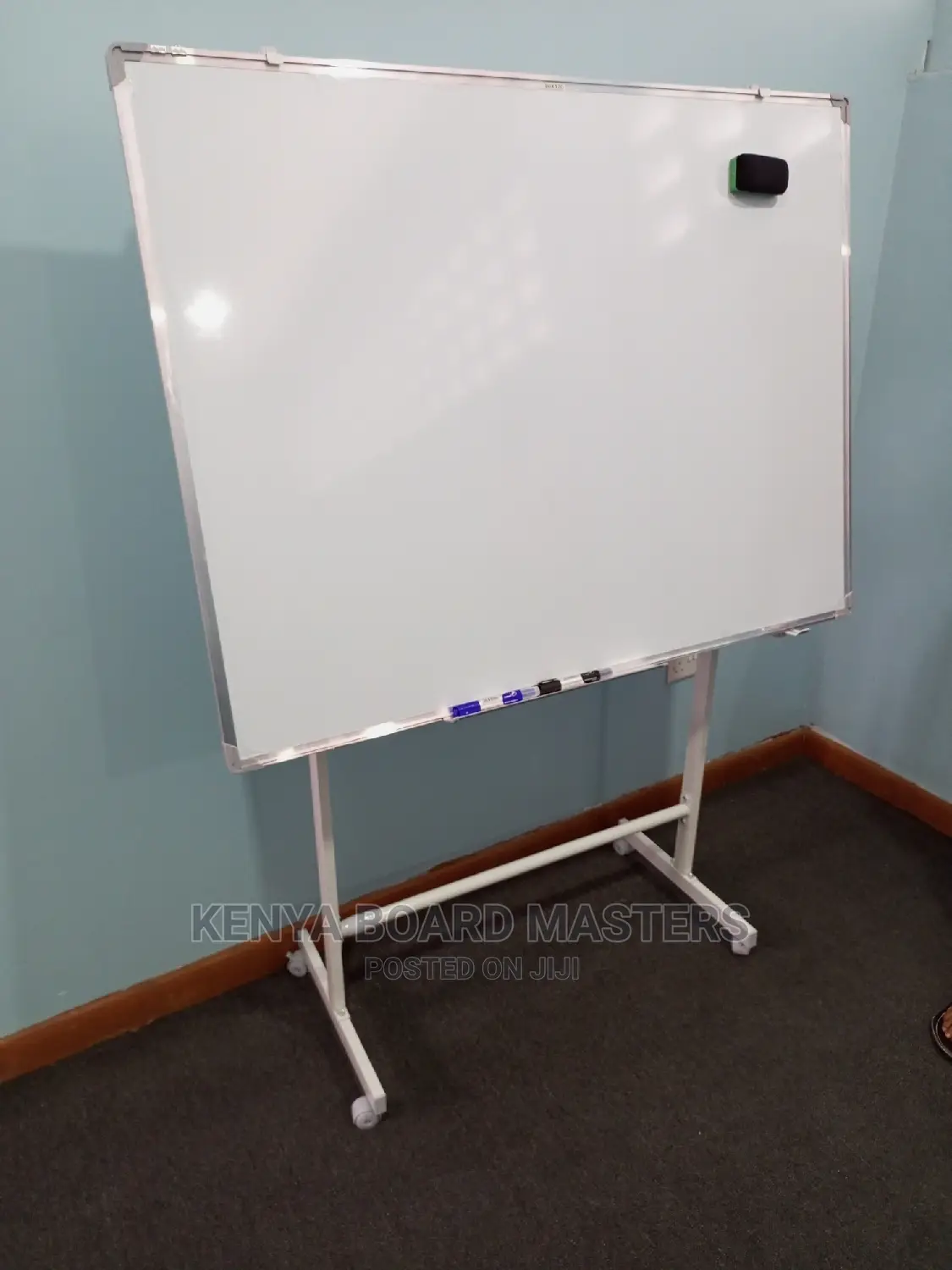 Office Four-Wheeler Stand With a Whiteboard(Adjustable)