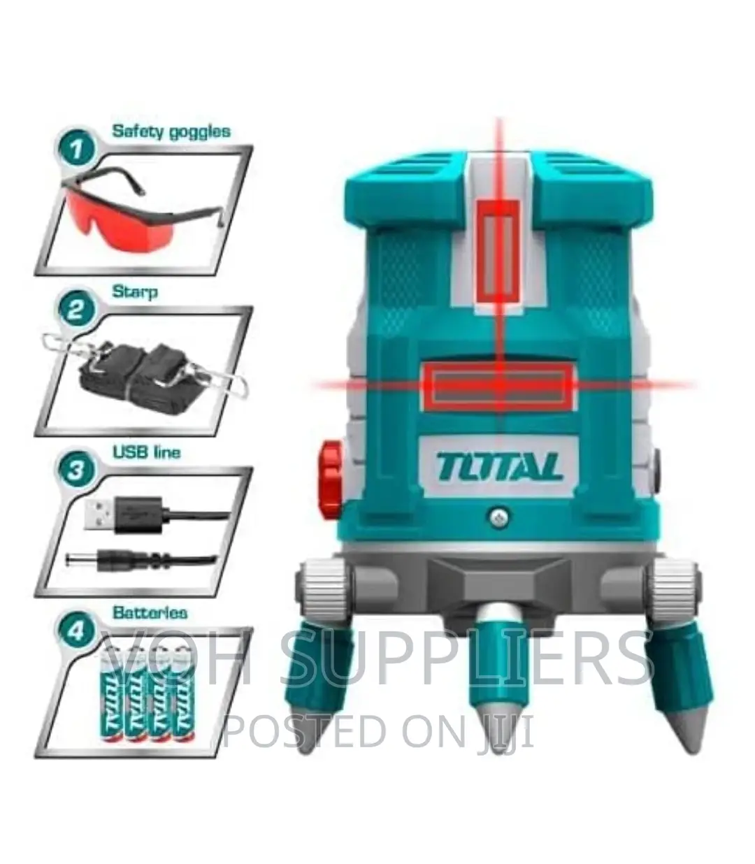 Total Self-leveling Line Laser 0-30m Red Laser - Tll306505