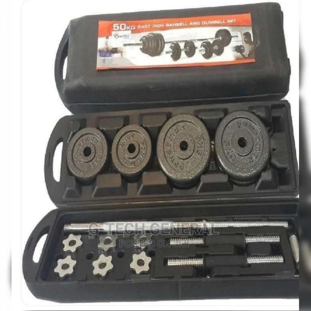 Generic 50kg York Chrome Barbell and Dumbbell Set