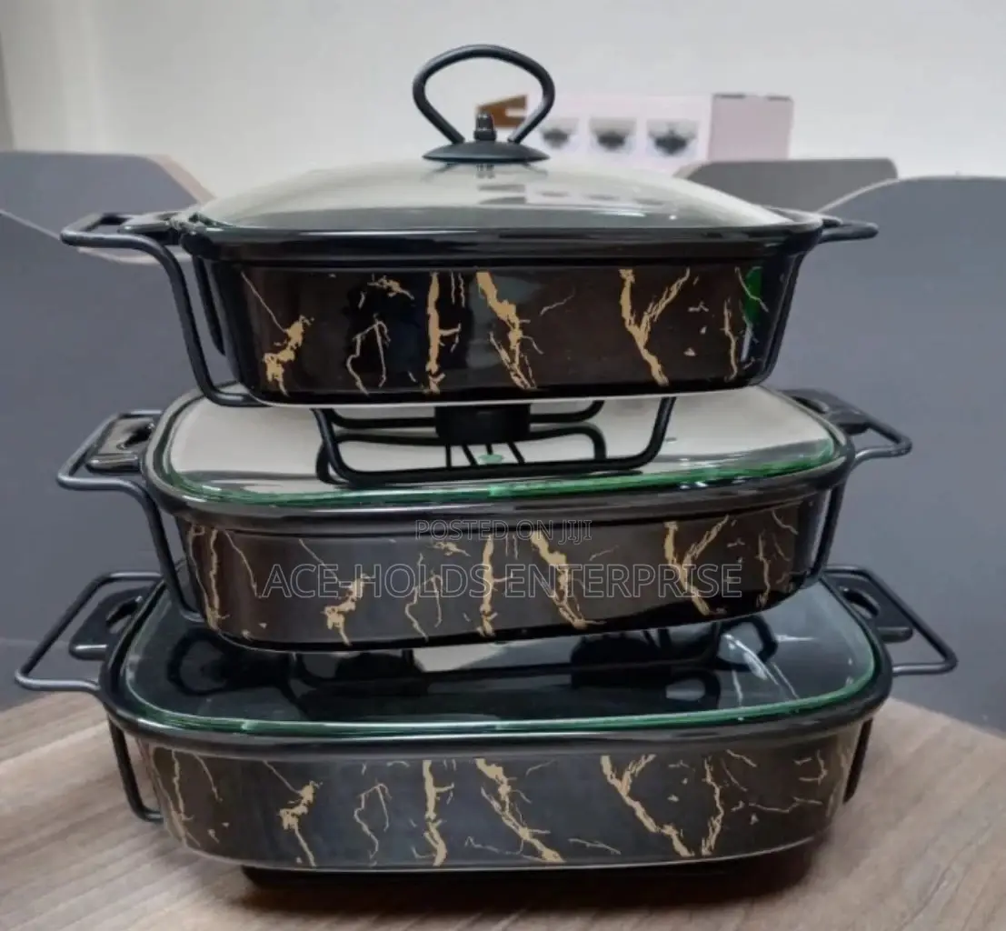 3 Pcs Ceramic Chaffing Dishes 3.5,2.5 1.8