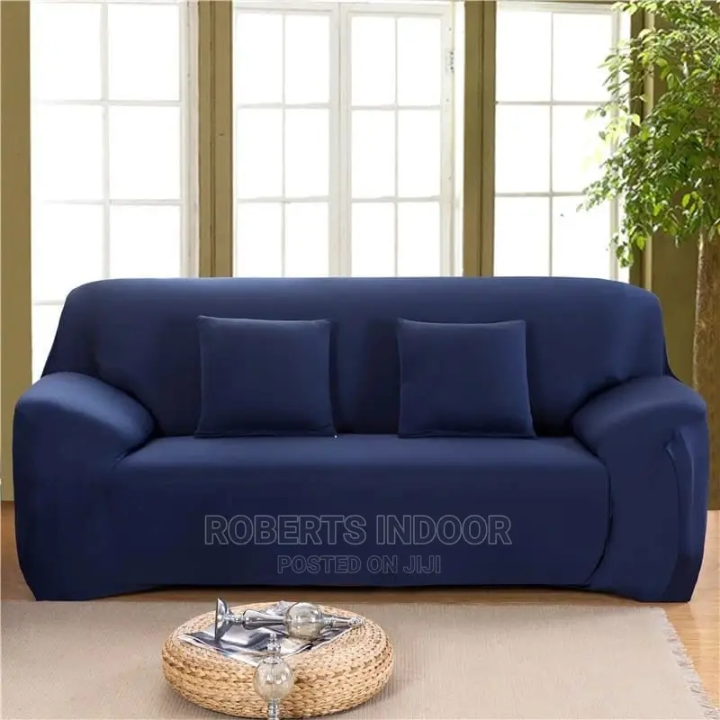 Blue Elastic Elegant Sofa Cover