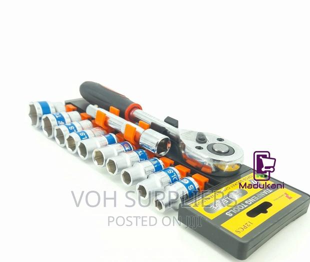 Quality 12PCS Socket Wrench Box Spanner Set - main view