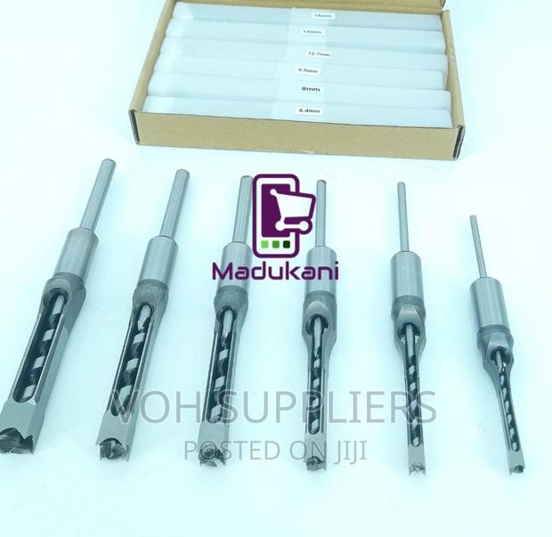 6PCS Woodworking Square Hole Mortise Drill Bits