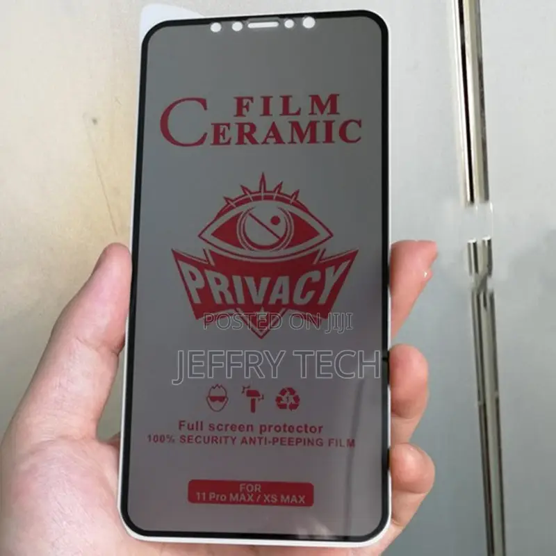Anti Spy Ceramic Film Tempered Glass Privacy iPhone X 11 12