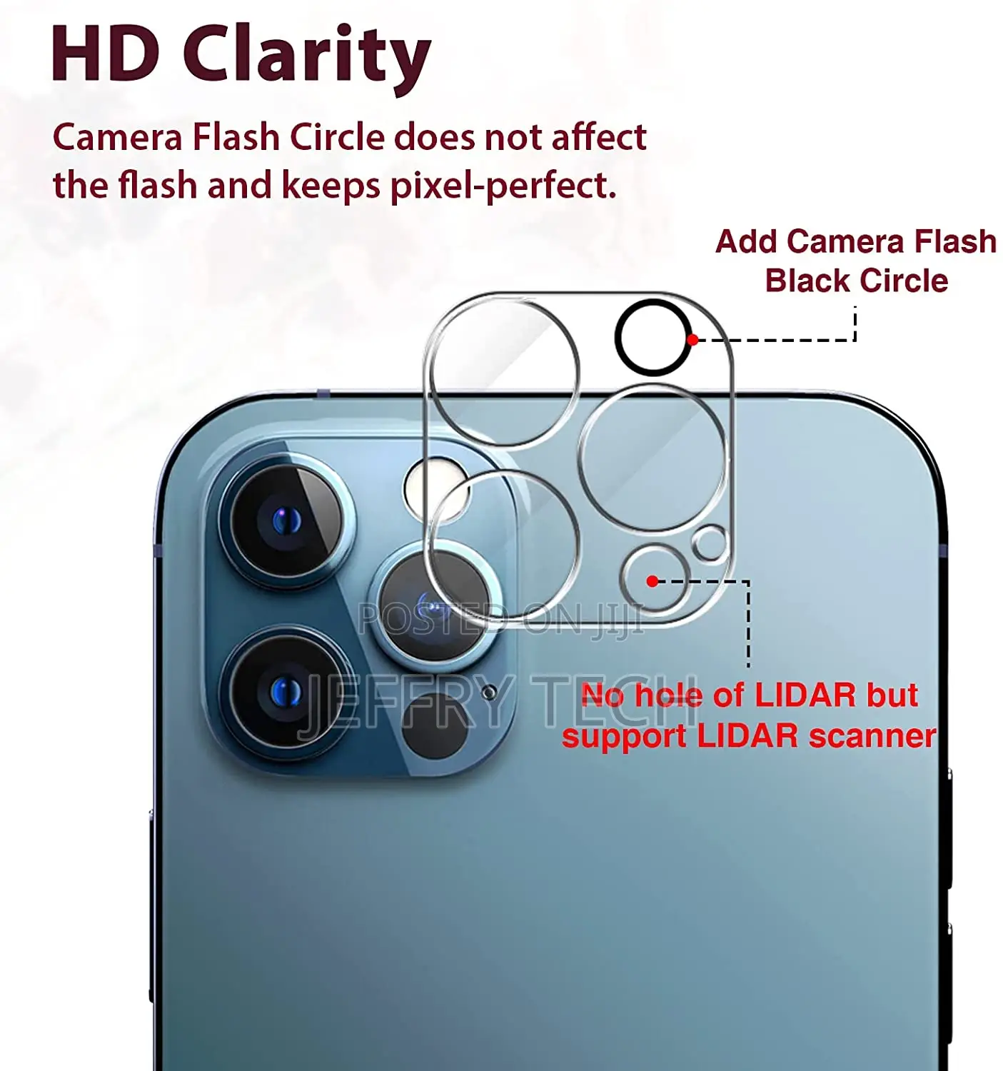 Tempered Glass Camera Lens Protector for iPhone 13 12 11 Pro
