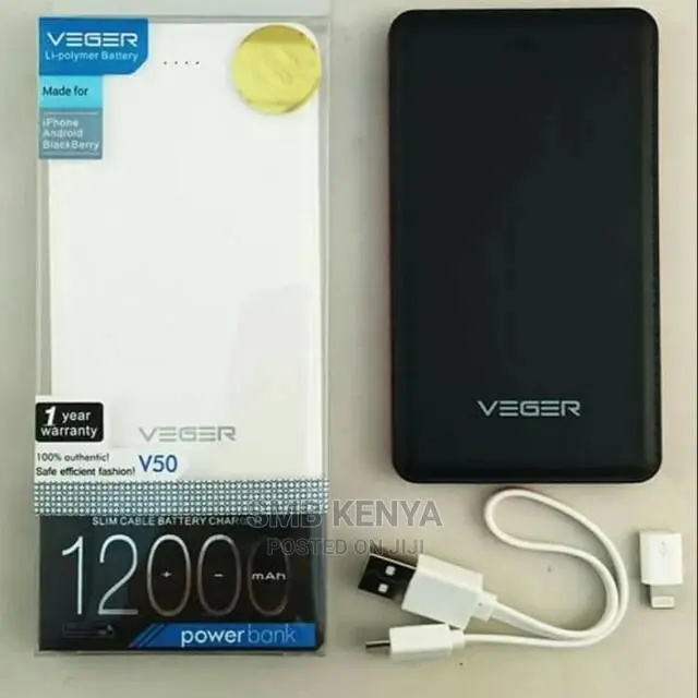 Veger V58 15000 Mah Power Bank With Ios Android Cable
