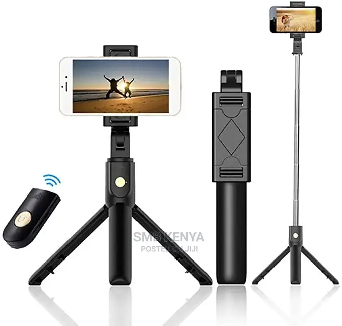 Bluetooth Tripod Selfie Stick Removable Remote Control