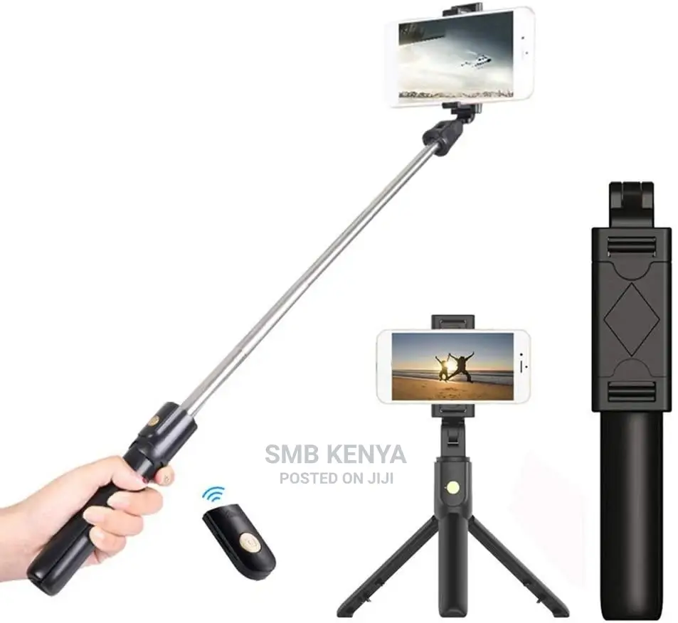 Bluetooth Tripod Selfie Stick Removable Remote Control