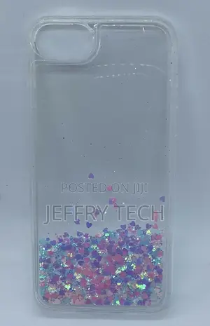 iPhone 7 Case Bling Shiny Sparkle Glitter Hearts Soft Skin W