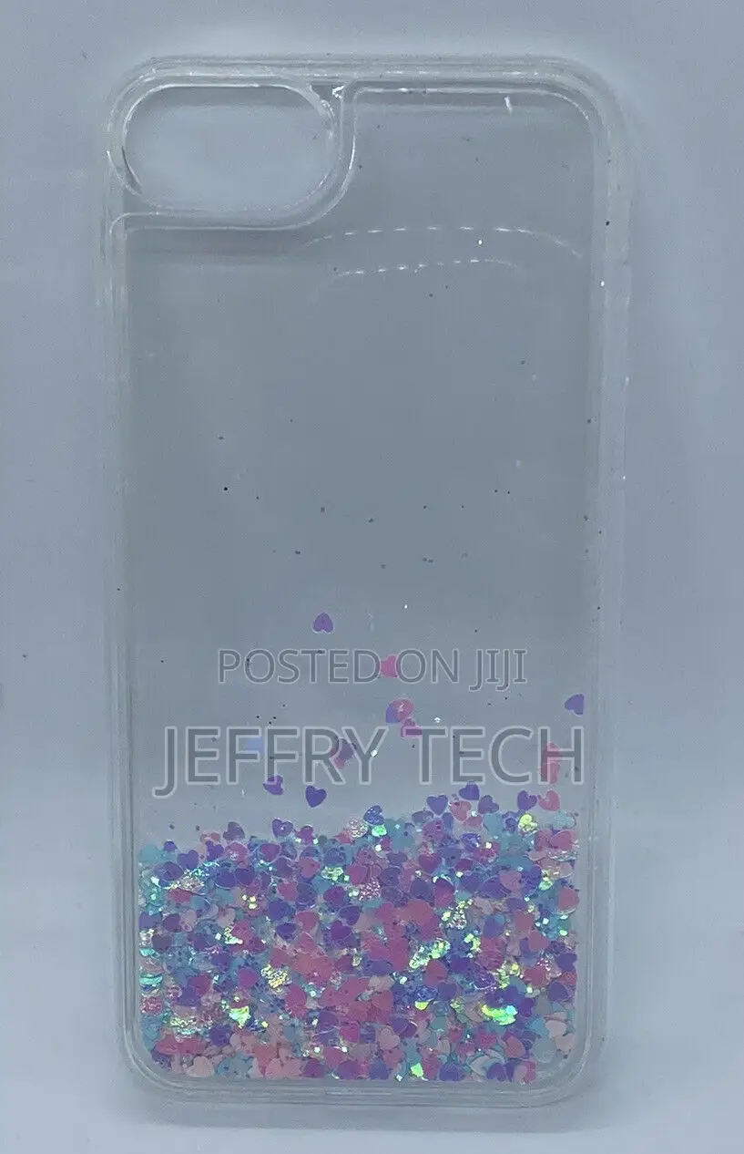 iPhone 7 Case Bling Shiny Sparkle Glitter Hearts Soft Skin W
