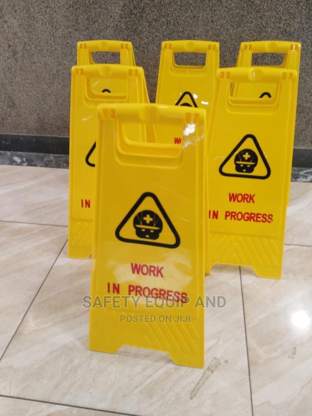 Yellow/Work in Progress Safety Signage - main view
