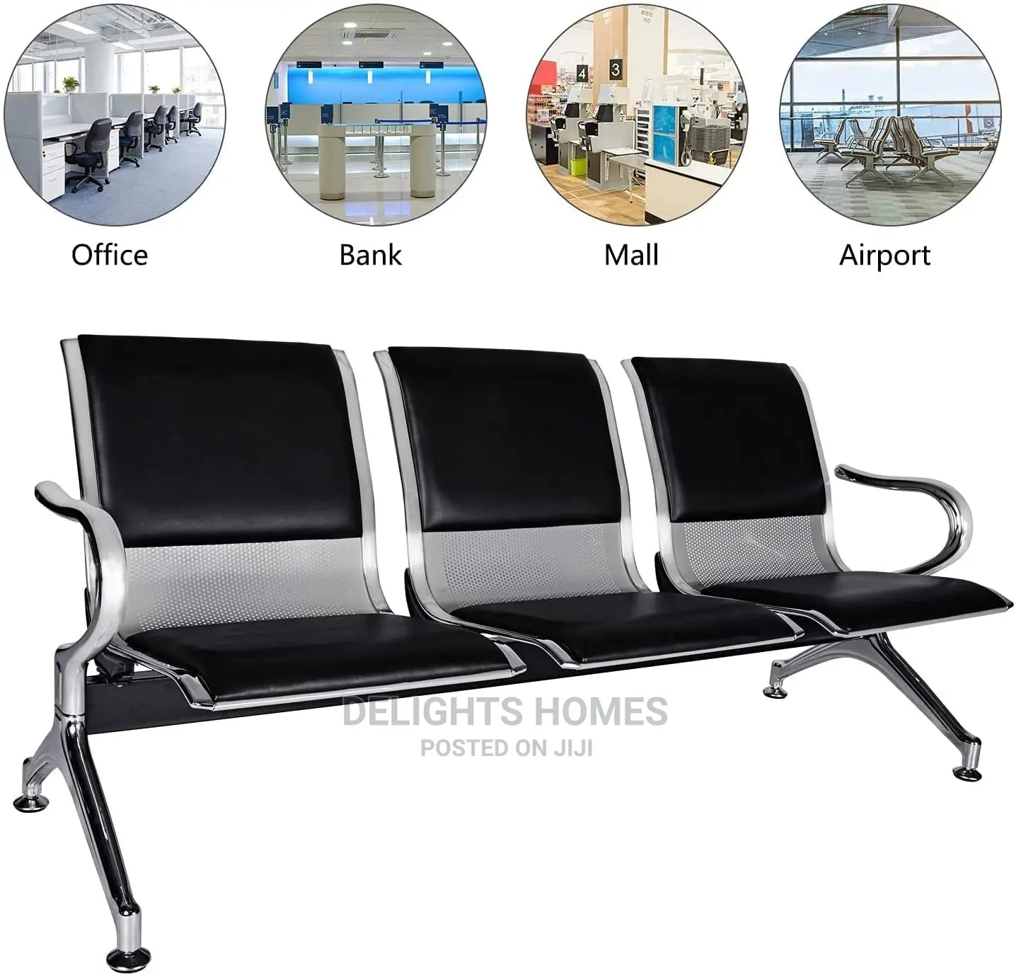 3 Seater Link Chair (Padded)