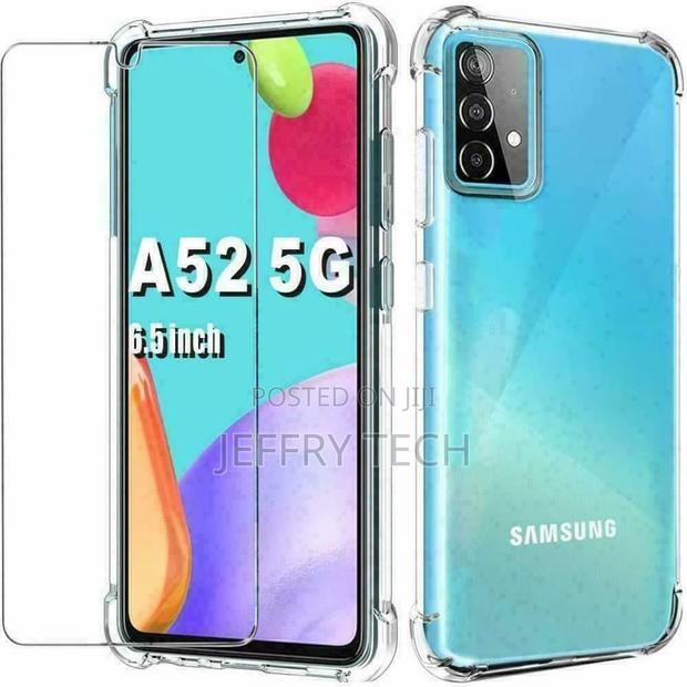 Samsung Galaxy A52s 5G Clear Gel Case Cover+Tempered Glass S