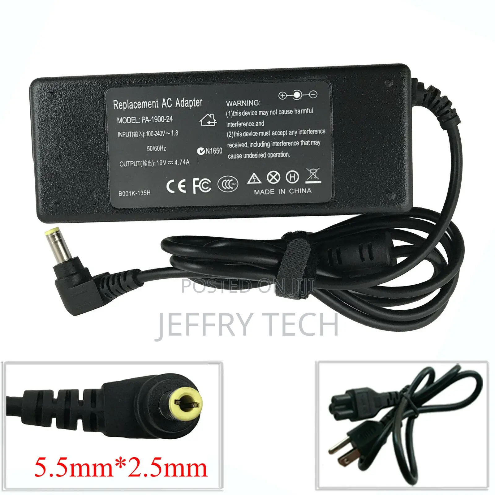 Battery Charger for Toshiba Satellite S55t-B5273nr S55t-B533