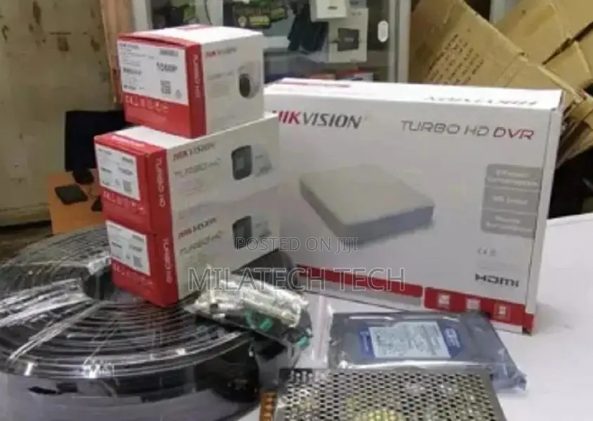 Full Kithikvision 1080P Full HD CCTV Cameras Complete Kit