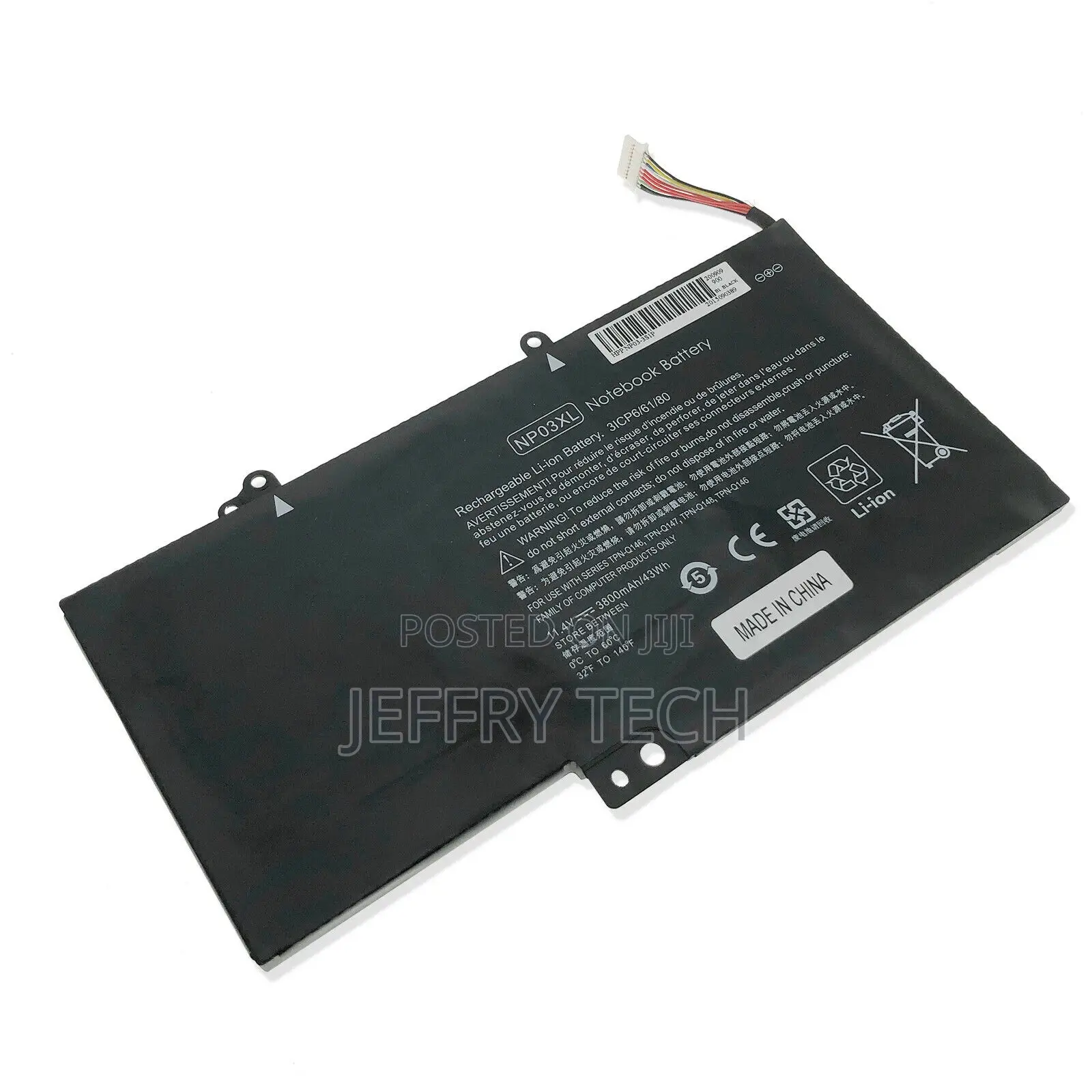 Battery for HP Envy X360 15-U011dx Np03xl Hstnn-