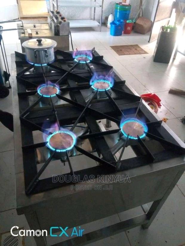 Gas Cooker Stainless Steel Six Burners High Pressure - main view