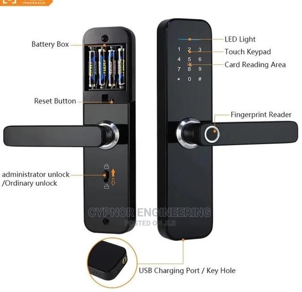 Airbnb Door Lock With Fingerprint and Password Unlock - main view