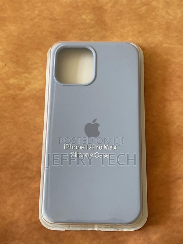 iPhone 12 Pro Max Silicone Case Light Blue - thumbnail 3