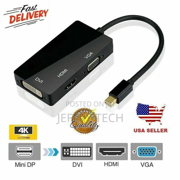 Thunderbolt Mini Display Port DP to HDMI DVI VGA Adapter Fit
