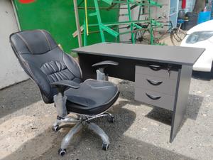 Office Desk and Leather Chair