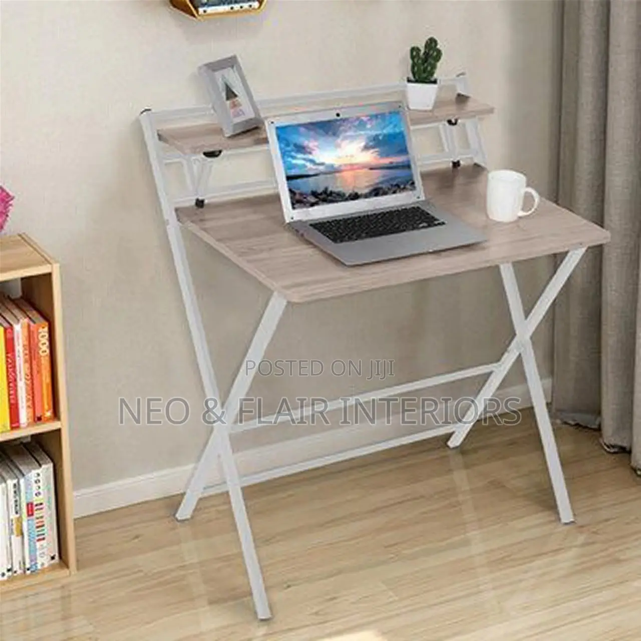 Shelved Foldable Study Table