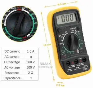 Digital Multimeter Multi-Test DC Current, Resistance,
