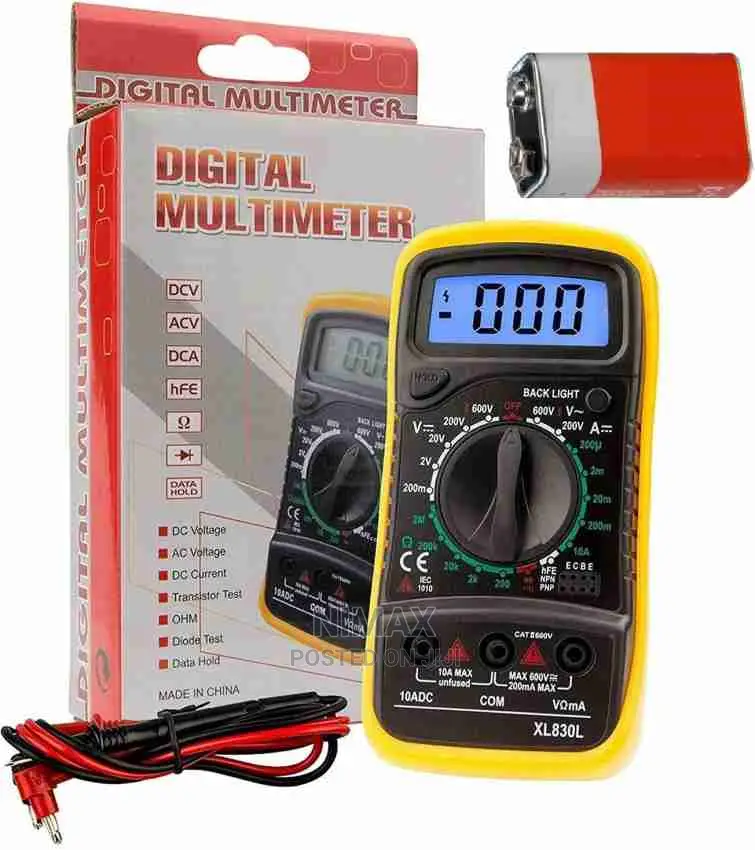 Digital Multimeter Multi-Test DC Current, Resistance,