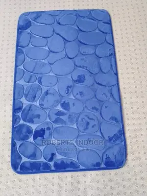 Blue Antislip Bathroom Door Mat