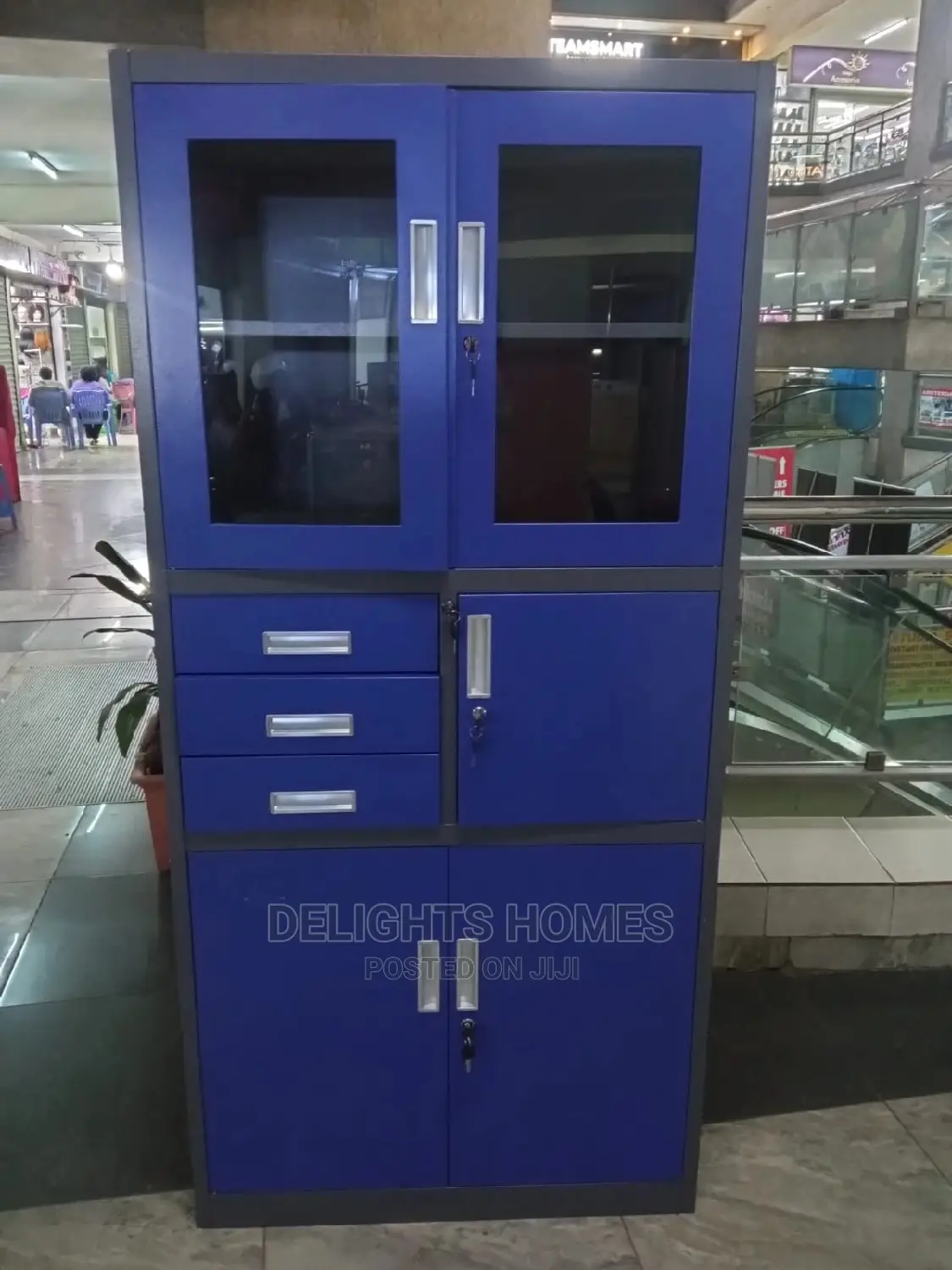 Metallic Steel Cabinet With Safe