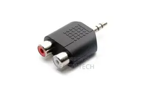 3.5mm Mini Jack Stereo to 2 X Rca Phono Adapter Gold