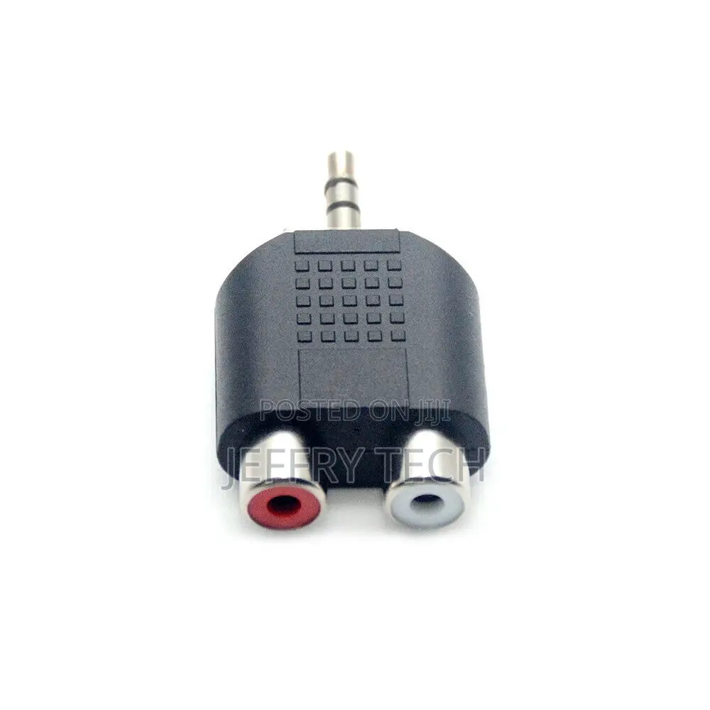 3.5mm Mini Jack Stereo to 2 X Rca Phono Adapter Gold