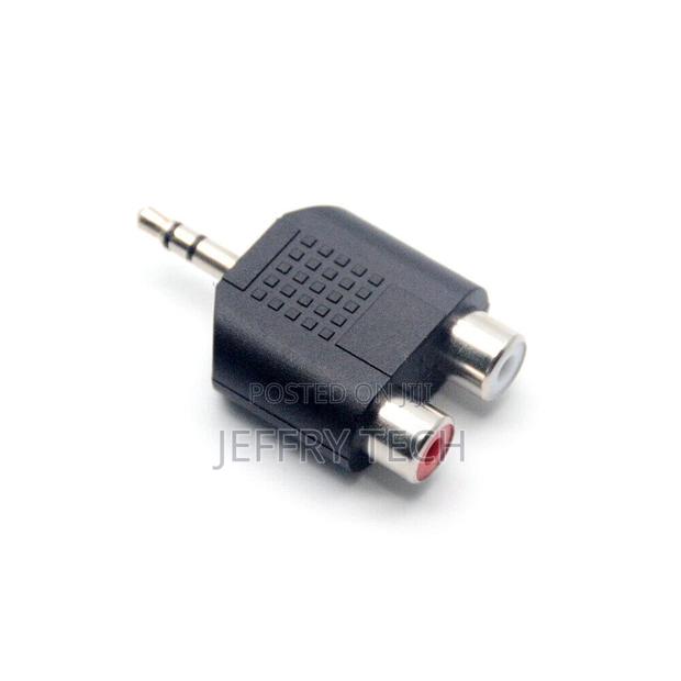 3.5mm Mini Jack Stereo to 2 X Rca Phono Adapter Gold - thumbnail 3