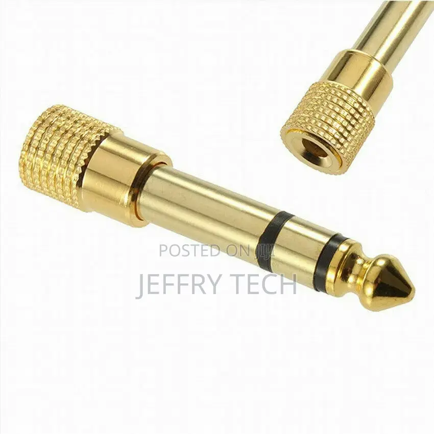 6.35mm 1/4 Inch Stereo Socket to 3.5mm Stereo Male Jack Meta