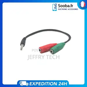 Jack Y Adapter 3.5mm to Ps4 Console Xbox Headset and Micro C