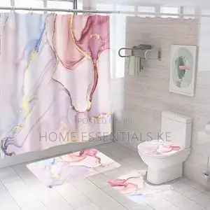 4 Pcs Bathroom Set
-3pcs Mats 180*180cm Shower Curtain