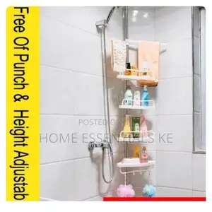 6 Tier Telescopic Plastic Bathroom Corner Shelf
